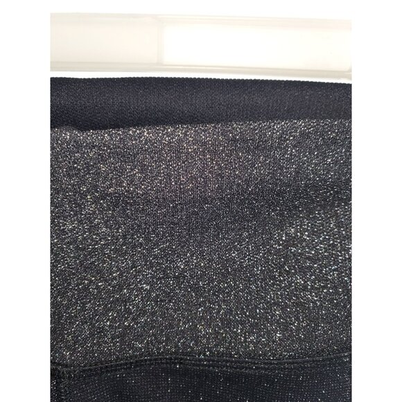 NWOT Athleta Lurex Twilight Black Shimmer Sparkle Tights Leggings Size XS 1179 - Picture 9 of 9